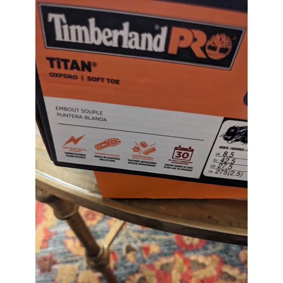 Timberland Pro Titan Brown Leather Shoe-boots Size 10 W Water & Oil Resistant - Picture 4 of 16